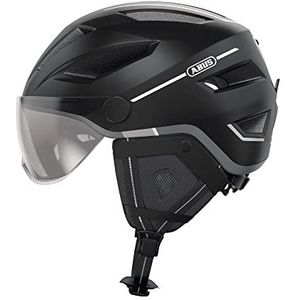 ABUS Pedelec 2.0 ACE Stadshelm - Hoogwaardige E-Bike helm met Achterlicht en Vizier voor Stadsverkeer - Voor Dames en Heren - Zwart, Maat M​