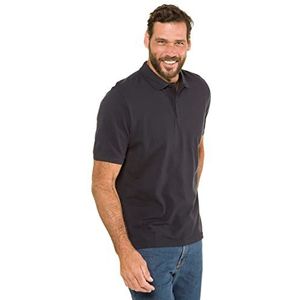 JP 1880 Poloshirt voor heren, bovendeel, knoopsluiting, hemdkraag, piqué polohemd, donkermarine, 9XL