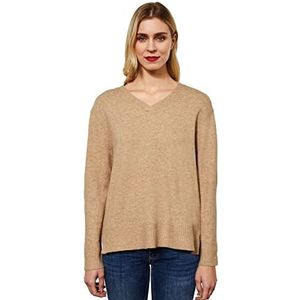 Street One Dames A301962 gebreide trui, mid cream melange, 34, Mid Cream Melange, 34