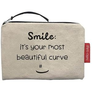 Hello-Bags. Portemonnee/portemonnee/kaartetui. Buitenmateriaal: 100% katoen, met ritssluiting en binnenvoering, Ruw, Eigentijds