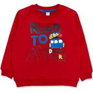 Tuc Tuc Sweatshirt van pluche voor kinderen, rood, collectie Road to Adventure, Rood, 9 meses