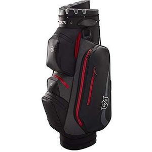 Wilson Staff Golf Bag, iLOCK Cart Bag, Trolley Bag, voor maximaal 9 ijzers, zwart/grijs/rood, 6 pond, WGB4331BL