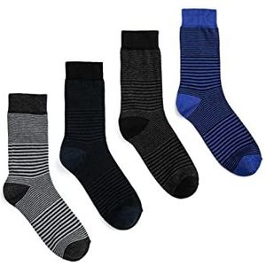 Koton Basic Socket Socks Set van 4, zwart (999), One Size