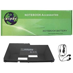 Amsahr 100% compatibel niet-OEM Vervanging Durable Laptop batterij voor HP 538334-001 | 2800 mAh | Inclusief stereo oordopjes