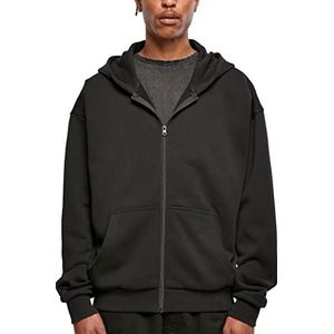 Build Your Brand Heren Ultra Heavy Zip Hoody Hoodie Trui, Zwart, L