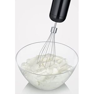 SEVERIN Garde, afneembare, vaatwasserbestendige garde, ideaal voor het bereiden van slagroom, eisneeuw en nog veel meer, geschikt voor de staafmixers SM 3771-3775, roestvrij staal zwart, ZB 5566
