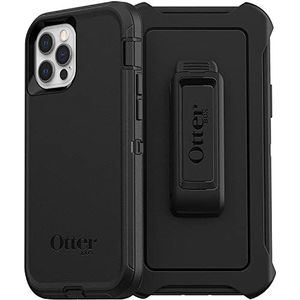 OtterBox Defender Case voor iPhone 12 / iPhone 12 Pro, Schokbestendig, Valbestendig, Ultra-robuust, Beschermhoes, 4x Getest volgens Militaire Standaard, Zwart