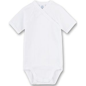Sanetta 302200 - wikkelbody met korte mouwen, Basic Collection, organic Cotton wit
