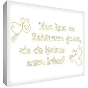 Feel Good Art BETT128-01G wandversiering canvas, 30 x 20 cm, beige