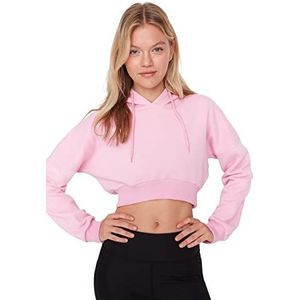 Trendyol Katoenmix Sweatshirt - Roze - Getailleerd M Roze, roze, M