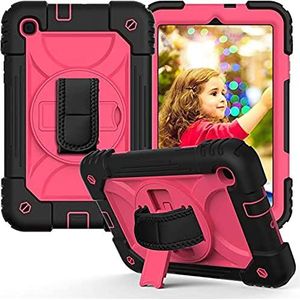 Case for Galaxy Tab A8.4 (2020) T307, Heavy Duty Rugged Full Body Hybride Schokbestendige Drop Protection Cover -Rose Red