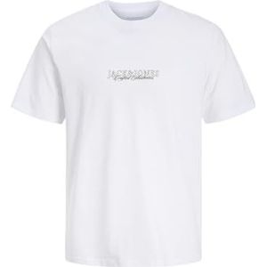 JACK & JONES Jorbleecker Minimal Tee Ss Crew Neck, wit (bright white), S