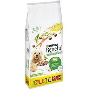 Beneful Hondendroogvoer feel-good gewicht (met kip, tuingroenten en vitaminen) 12 + 3 kg overfill zak