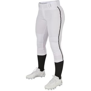 CHAMPRO Toernooi Traditionele Low Rise Softball Broek met Contrast-Kleur Vlechtzuigen