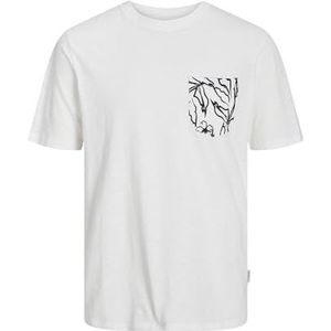 JACK & JONES JORLAFAYETTE Pocket Tee SS Crew Neck, cloud dancer, L