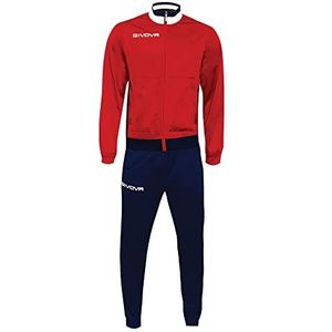 Givova TR032, Unisex volwassenen, rood-blauw, 2XS
