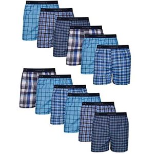 Hanes Tagless Boxers voor heren, met ComfortFlex-tailleband, meerdere verpakkingen beschikbare shorts (pak van 12), Assorti - 12 stuks, 3XL
