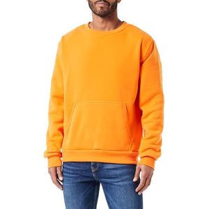 Mo Athlsr Gebreid sweatshirt voor heren met ronde hals polyester oranje maat S, oranje, S