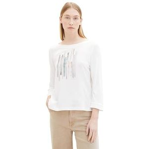TOM TAILOR T-shirt voor dames, 10315 - Whisper White, XXS