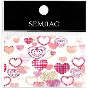 26 x Semilac roze hart-transferband