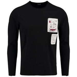 KEYLARGO Klfocus Round Ls Sweatshirt voor heren, zwart (1100), L