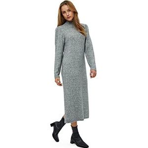 Peppercorn Dames Helene Puffsleeve UK | Herfstjurken | Maat M, 113 Grey Melange, M, 113 Grijs Melange, M