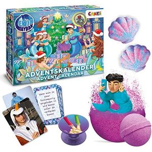 CRAZE - 40522 Adventskalender 2022 kinderen, Tiktok-Star Emir Bayrak zeemeermin speelgoed, kerstkalender kinderen met INKEE badballen, compund mix en exclusieve inhoud,Multi kleuren