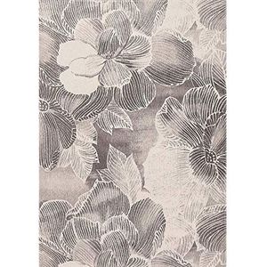 Homemania Bedrukt tapijt Line Flowers, bedrukt, meerkleurig, van Micro polyamide, 80 x 200 cm