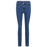 Cream Dames Jeans Skinny Fit Midrise Waist Regular Waistband 5 Zakken, Indigo Blue Denim, 25W
