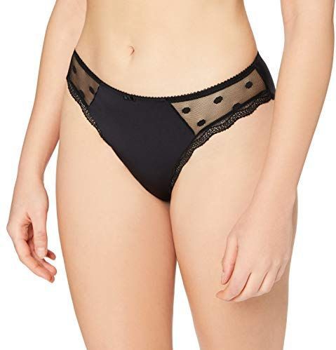 sassa Slip 'DOTTED MESH'  zwart