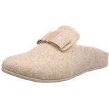 Fitflop Shuv Cushy vilten klomppantoffels voor dames, Beige, 38 EU