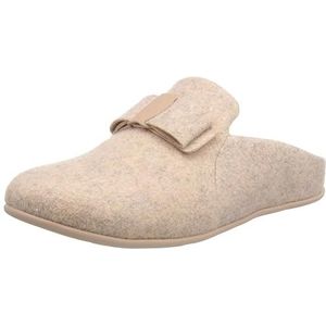 Fitflop Shuv Cushy vilten klomppantoffels voor dames, Beige, 43 EU