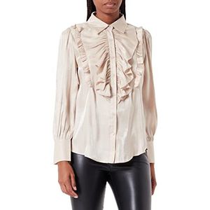 Pretty Darling - Satijn Ruche Voorshirt - Champagne - Dames