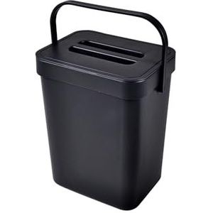 Homéa, Compost Afvalemmer, ophangbaar, herpositioneerbaar, kunststof, 3 l, 16 x 12 x 20 cm, antraciet