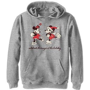 Disney Classic Mickey Vintage Holiday Skaters Youth Hooded Trui, Athletic Heather, maat M, Athletic Heather, M, Atletische heide, M