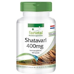 Fairvital | Shatavari capsules 400mg - HOOG GEDOSEERD - VEGAN - 180 capsules - Asparagus racemosus - Indische asperges voedingssupplement
