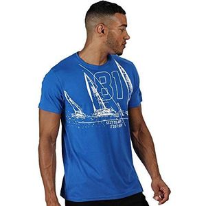 Regatta Heren Cline IV 'Light korte mouw met grafische print T-shirts/polo's/vesten - nautisch blauw, 5X-Large, Blauw