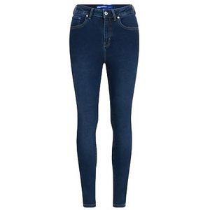KARL LAGERFELD Klj Hr Skinny Denim Jeans voor dames, Washed Dark Blue, 28W x 30L