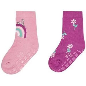 Sterntaler Baby Meisjes ABS Sokken DP Regenboog, Parelroze., 18 EU
