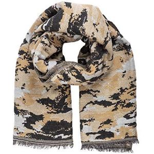 APART Fashion Dames Jacquard Camouflage Shawl sjaal, meerkleurig (beige-bruin beige-bruin), één maat (fabrikantmaat: 0)