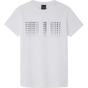 Hackett London Heren Hs Logo Fade Tee T-shirt, wit (white), 3 Jaar