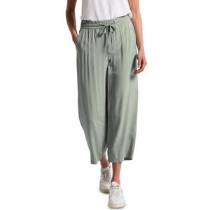 Street One - Wide Legs - Dames Broeken - Groen - Loose Fit - High Waist