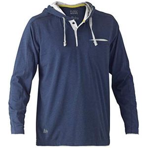 Bisley Workwear UKBK6220_BPCT T Flex & Move katoenen overhemd hoodie met lange mouwen - blauw Marle, M