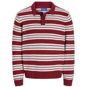 Jack & Jones - JORCambridge - Trui - Lichtblauw - Wijnrood - Wit