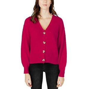 Vila Vituli L/S Rev Knit Cardigan/Su/Pb gebreide jas voor dames, roze, M