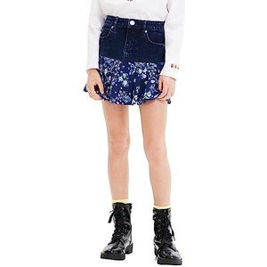 Desigual Meisjes Fald_gilian Girl Denim rok Short, blauw, 6 Jaar