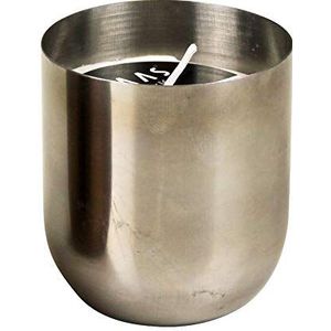 SPAAS Geurloze kaars in metalen cup, ± 30 uur - zilver