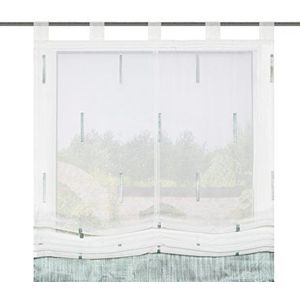 Home Fashion Lusrolgordijn Scherli Melange, polyester, mint, 140 x 80 cm