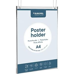 OPUS 2 350010 poster tas voor DIN A4, acryl glashelder, hoog, met 2 gaten