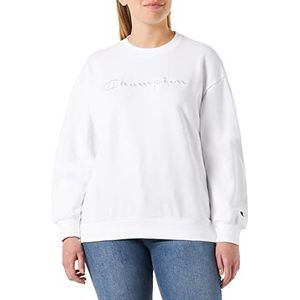 Champion Rochester 1919-Champion Logo Crewneck sweatshirt, wit, L voor dames, Wit, L